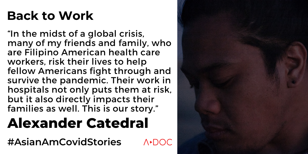 AADocNetwork's tweet photo. Filmmaker @justaplanekid: My Filipino American friends &amp; family who work in healthcare risk their lives, and their families', to help fellow Americans survive the pandemic. This is our story.

#AsianAmCovidStories #ADocGoesViral
https://t.co/l8SKKzmTVb https://t.co/sK3L3gMjdB
