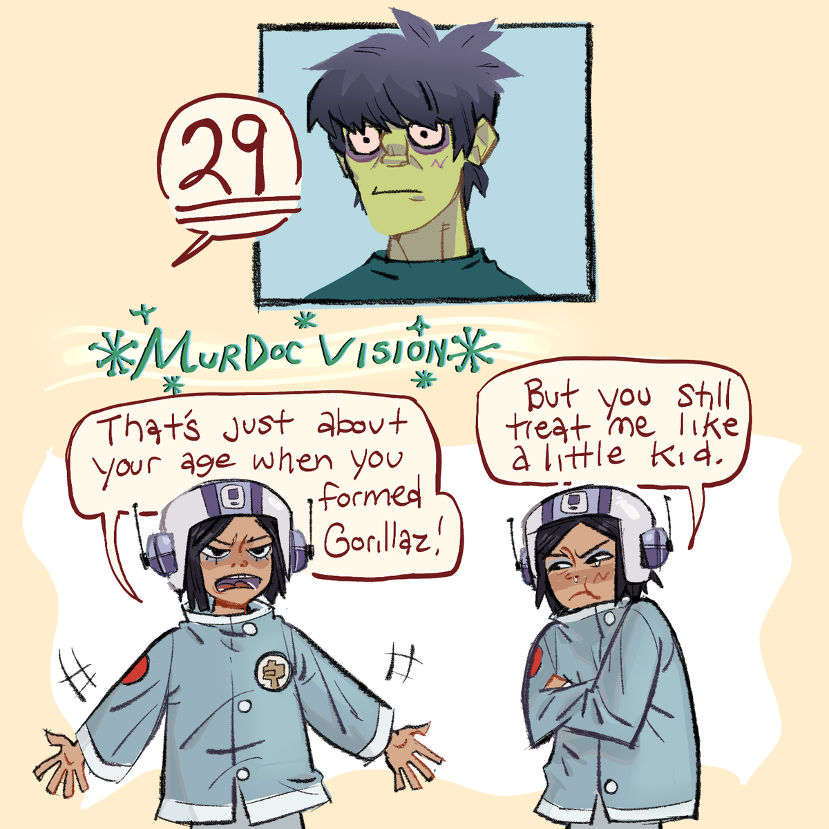 based on that phineas and ferb scene (running in circles like a rabid animal) ( gorillaz )