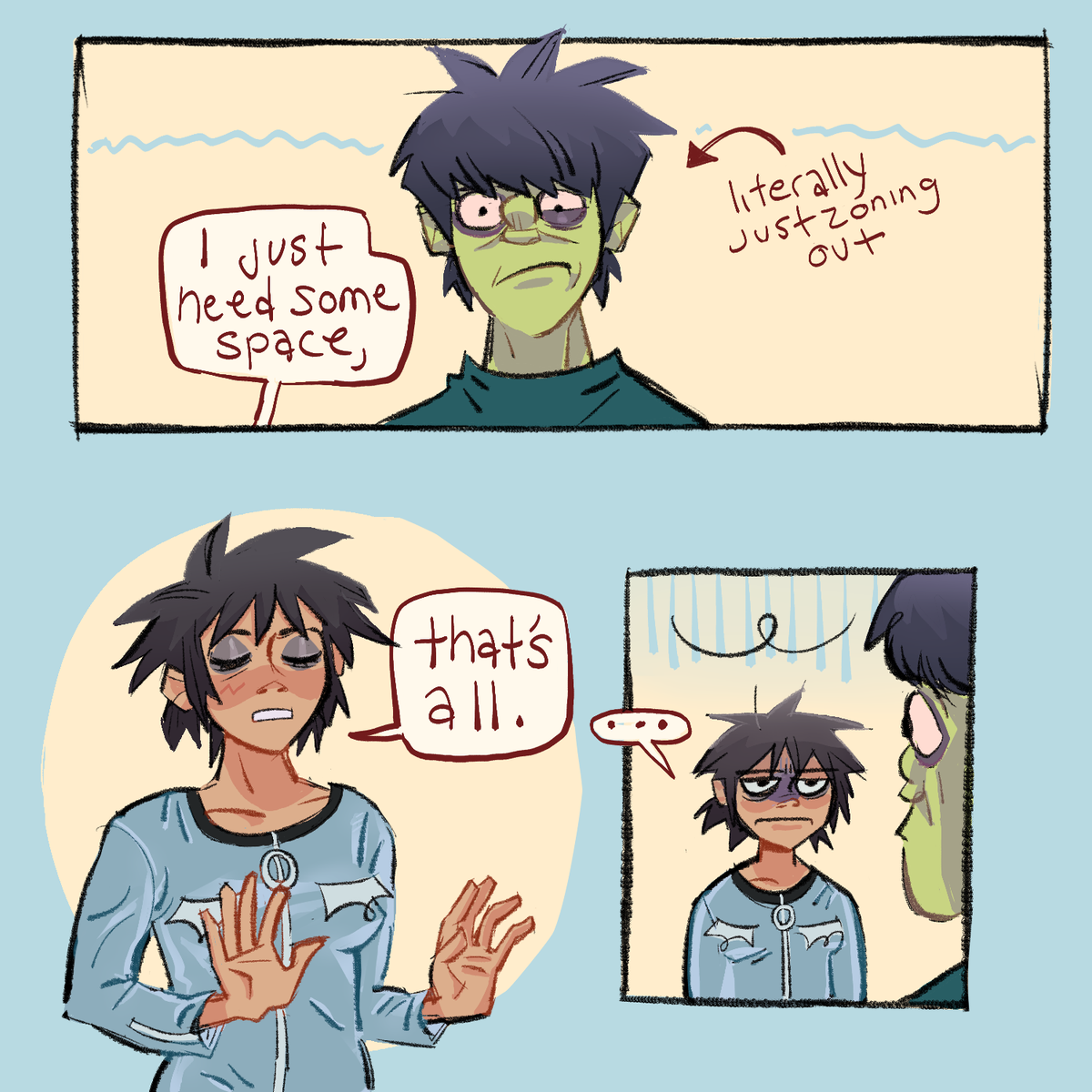 based on that phineas and ferb scene (running in circles like a rabid animal) ( gorillaz )