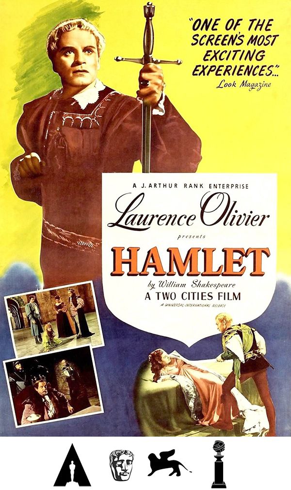 Continuó con "Hamlet" (1948).La película obtuvo un total de cuatro Óscar: Mejor película (la primera película británica en alcanzar dicho galardón), Actor, Decorado y Vestuario.En 1956 llevó a cabo la última de sus adaptaciones shakesperianas, "Ricardo III".