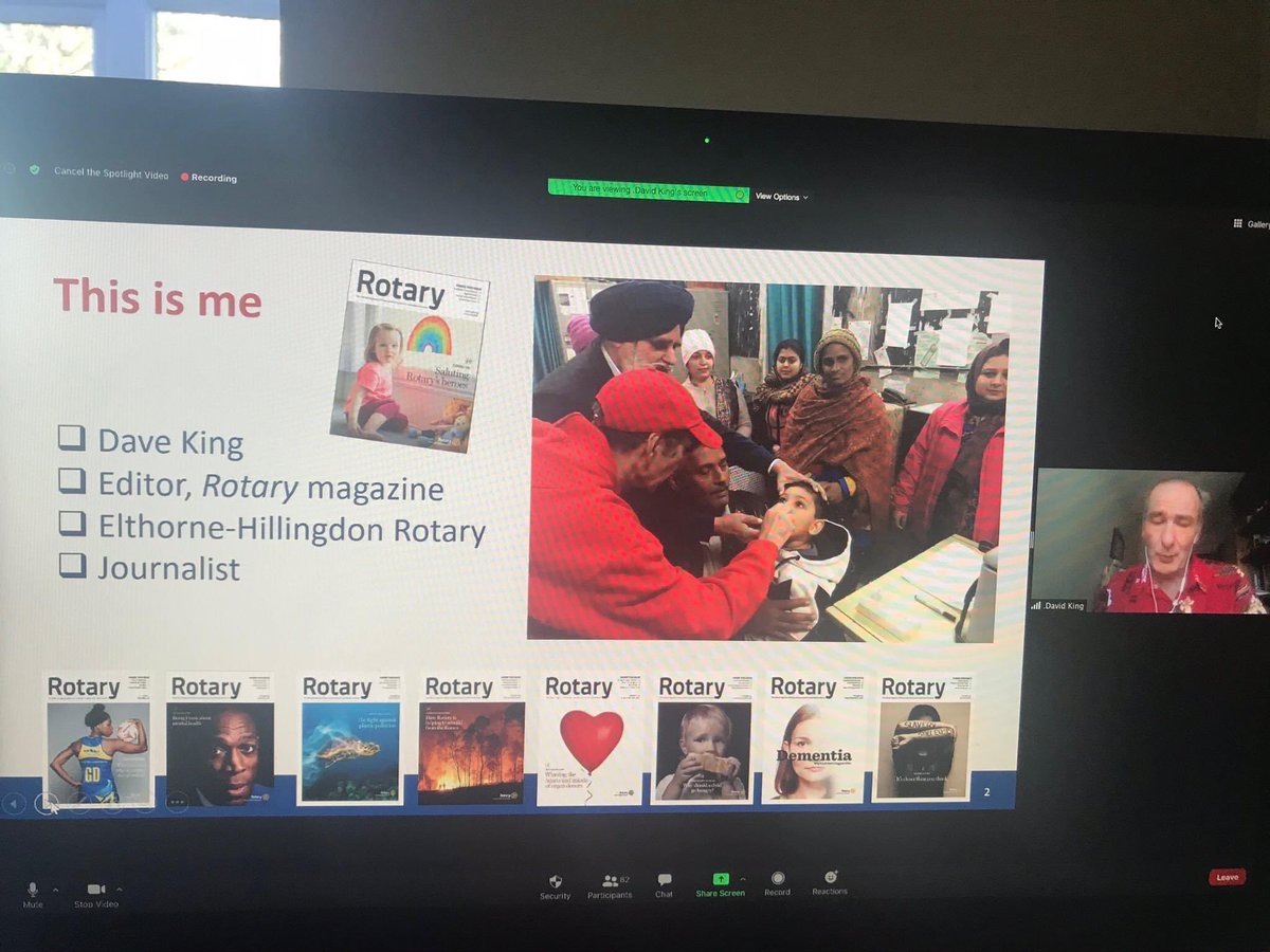 Rotaryeditor's tweet photo. The red #Rotary Hawaiian shirt got a rare outing for a well-organised three way public image webinar involving @Rotary1150, @District1200 &amp; District 1100. I discussed media strategy &amp; how to write for the media to get published. Thank you to everyone who took part. @RotaryGBI https://t.co/UpbhImNNwB