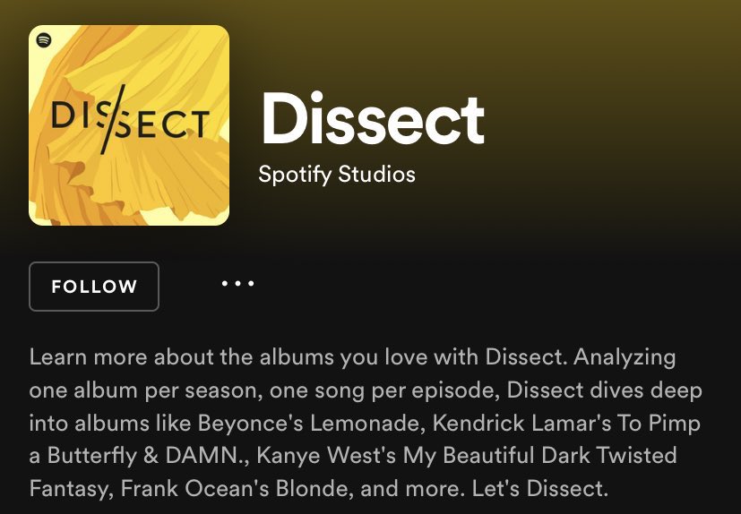 May 2018: The Dissect Podcast created a season focusing entirely on Channel Orange and Blonde