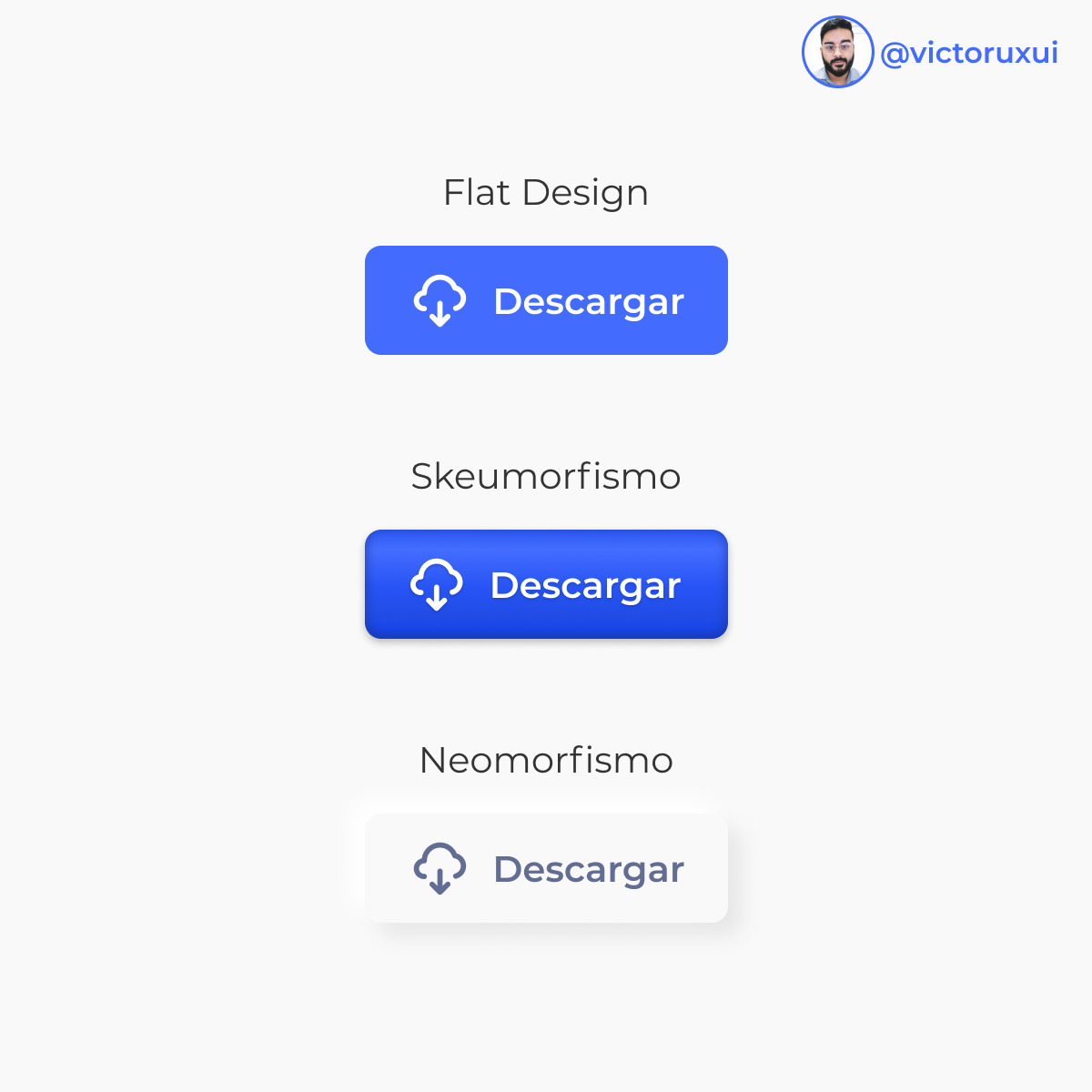 victorundr's tweet photo. La diferencia entre flat design, skeumorfismo y neomorfismo.

Espero les guste y lo puedan compartir ❤️

---------
#ux #ui #frontend #backend #diseñoweb #startup #diseño #usabilidad #fullstack https://t.co/Psc98dMopt