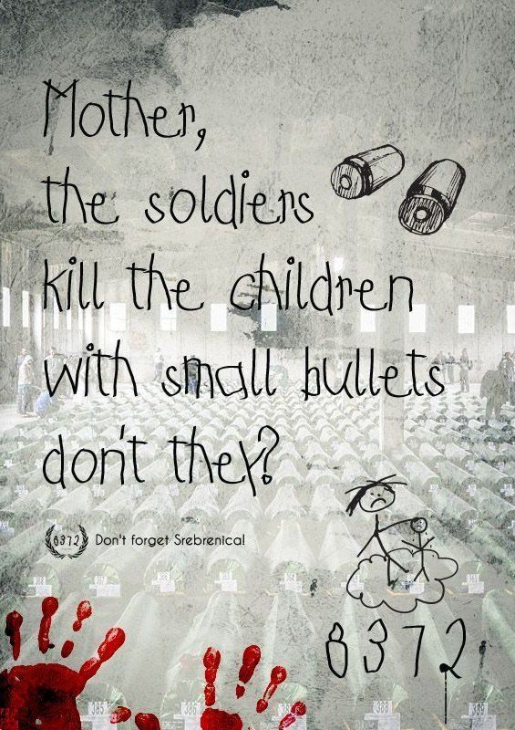 A child's innocent question during the #Srebrenica genocide. #NeverForget