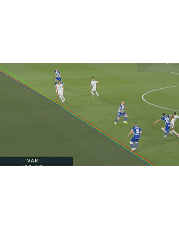 OrtizTooPro's tweet photo. @Gol @Gol Me parece a mi que el "Gol de Asensio" es discutible. No se ven muy rectas las lineas, me he tomado la libertad de prolongar la "linea azul" y ahí está el resultado. #Lineas #VAR https://t.co/BFtMltVwqr