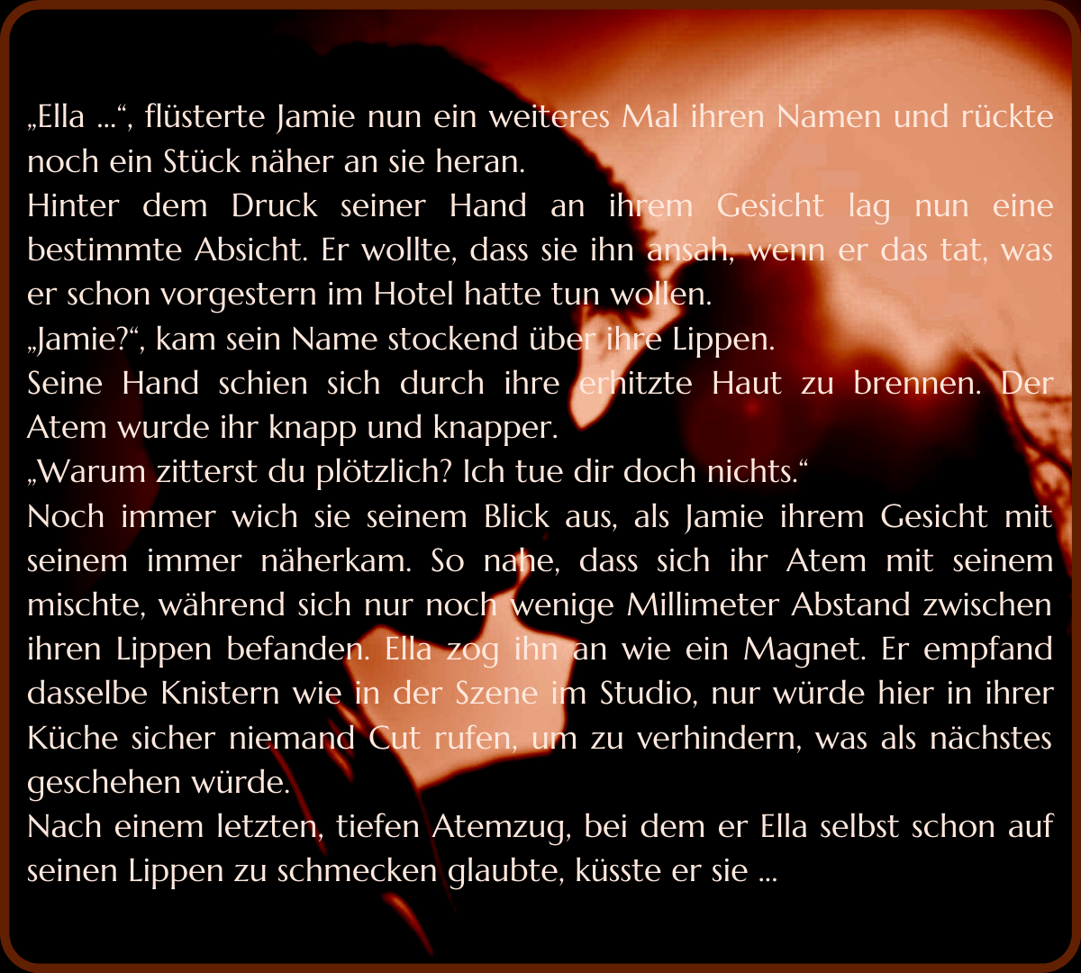Snippet aus dem neuen Band der Rosevale-Romance-Reihe mit dem Titel "True Champion". 🧡 
Ella und Jamie treffen in Savannah aufeinander und die Funken sprühen sofort. 
#RosevaleRomance #EBook #TrueChampion #Romance #Liebesroman #MaryJayThurner