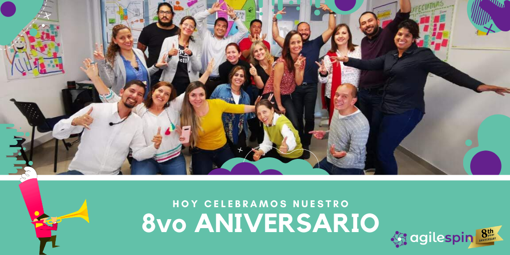 AgileSpin's tweet photo. 🥳 Hoy celebramos 8 años de sueños cumplidos y lo compartimos contigo. 🎉
¡Gracias a todos nuestros clientes y aliados por la confianza durante estos años, donde hemos logrado experimentar, cocrear y aprender juntos.
👏👏👏

#culturalhackers #agilidadsostenible #QuedateEnCasa https://t.co/JsOT18I39B