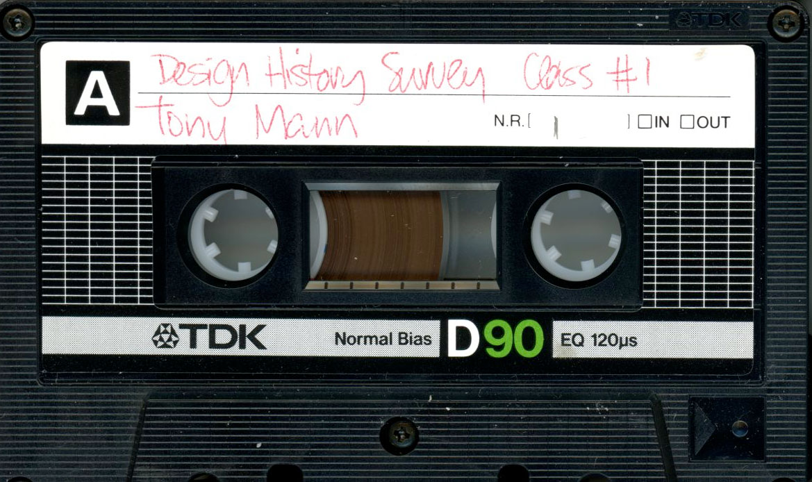 DesCan_Atlantic's tweet photo. Let's take a trip back in time with Tony Mann, FGDC. Twenty-three audio cassettes document the 20th Century Design History Survey Class he taught back in 1985 @NSCADUniversity. We hope you enjoy! Listen in @ https://t.co/tCXwyFY6Qd 
.
.
#CanadianDesign @GDCNational #DesignHistory https://t.co/nbaN2CaPGc