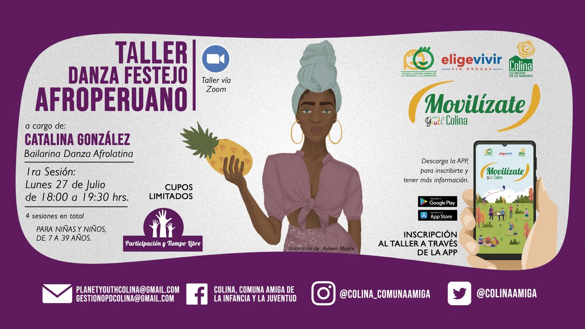 ColinaAmiga's tweet photo. 👀 Aún quedan cupos en estos talleres‼️⚠️
🗣📣 Apúrate que ya comienzan‼️
Descarga la app #MovilízateColina e inscríbete en los talleres que más te interesen. 😉👌 https://t.co/OwUFG0XcYB