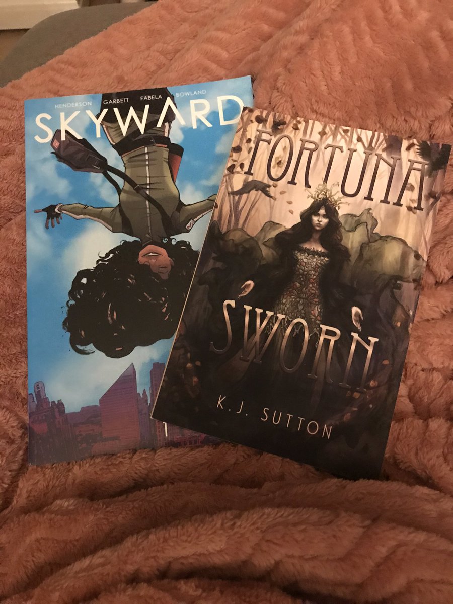 This is what I’ll be reading for the first 12 hours! Fortuna Sworn for the paranormal prompt and Skyward volume 1 for my chance card! I’ll do updates every two hours of how I’m doing!  @BeccasBookopoly