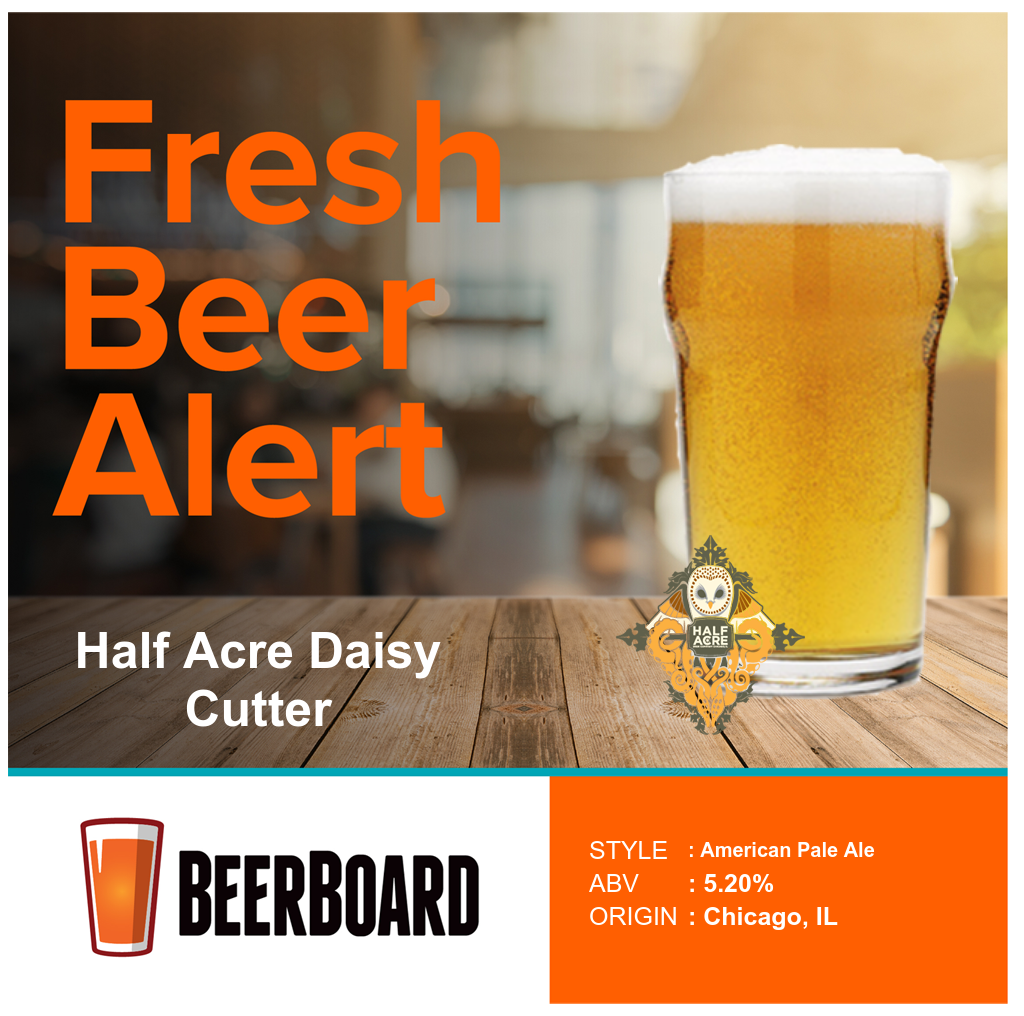 HogsheadTavern's tweet photo. Fresh Beer Alert - Half Acre Daisy Cutter  @HalfAcreBeer  @BeerBoardTV https://t.co/v3mpjJuekq