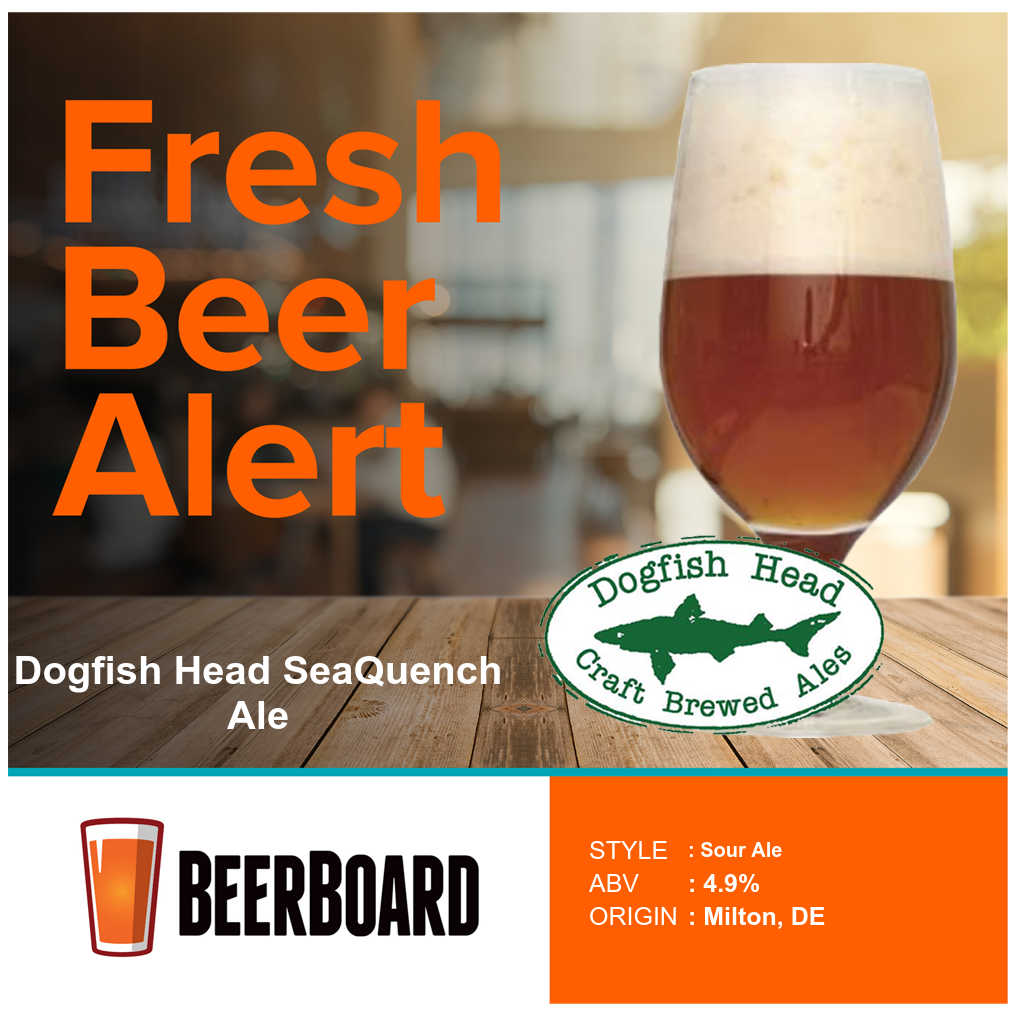 HogsheadTavern's tweet photo. Fresh Beer Alert - Dogfish Head SeaQuench Ale  @dogfishbeer  @BeerBoardTV https://t.co/Ix6TABKlGi