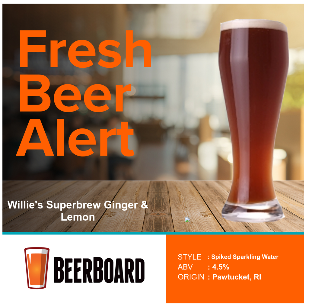 HogsheadTavern's tweet photo. Fresh Beer Alert - Willie's Superbrew Ginger &amp; Lemon  @BeerBoardTV https://t.co/fyvLNa6vbU