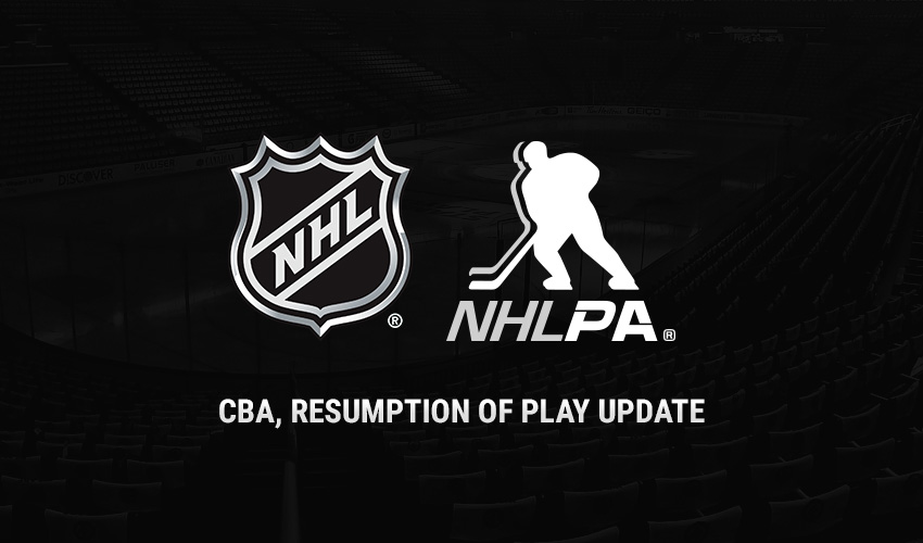NHLPA's tweet photo. NHLPA, NHL ratify four-year CBA extension and return to play plan. The full text of the agreed upon CBA Memorandum of Understanding can be found here: https://t.co/lHB1SLAesC https://t.co/sWWOFrBkA7