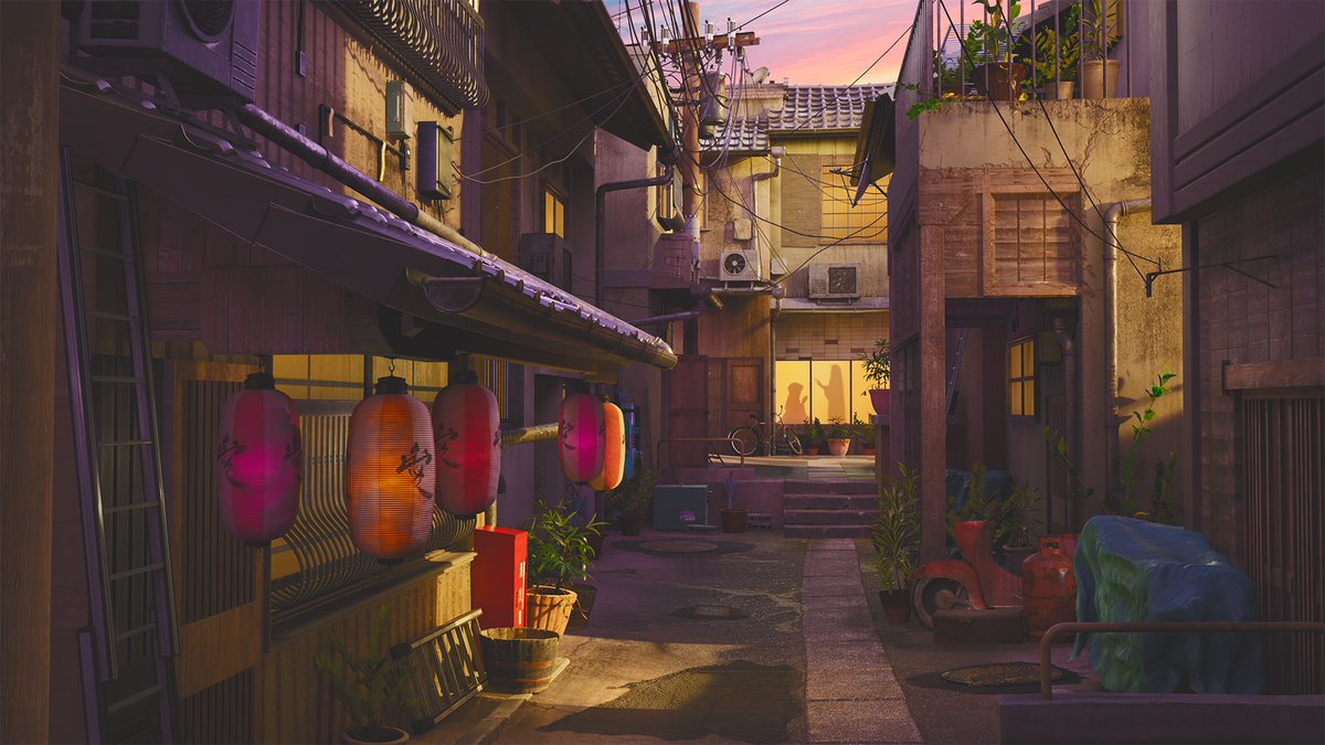 jedlondo's tweet photo. FInally finished my project, a hyper-real Kyoto alleyway created with Blender and rendered in Unreal using ray-tracing. Textured with Substance Painter and Megascan materials and decals. https://t.co/PXkbl8ZNhr #UnrealEngine #Quixel #SubstancePainter https://t.co/TFpleCspde