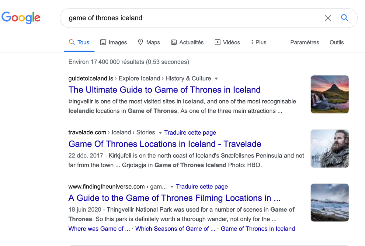 antoon619's tweet photo. Coucou les #SEO, c'est nouveau cet affichage dans les SERP avec des images ? https://t.co/BTUkyrnVVU