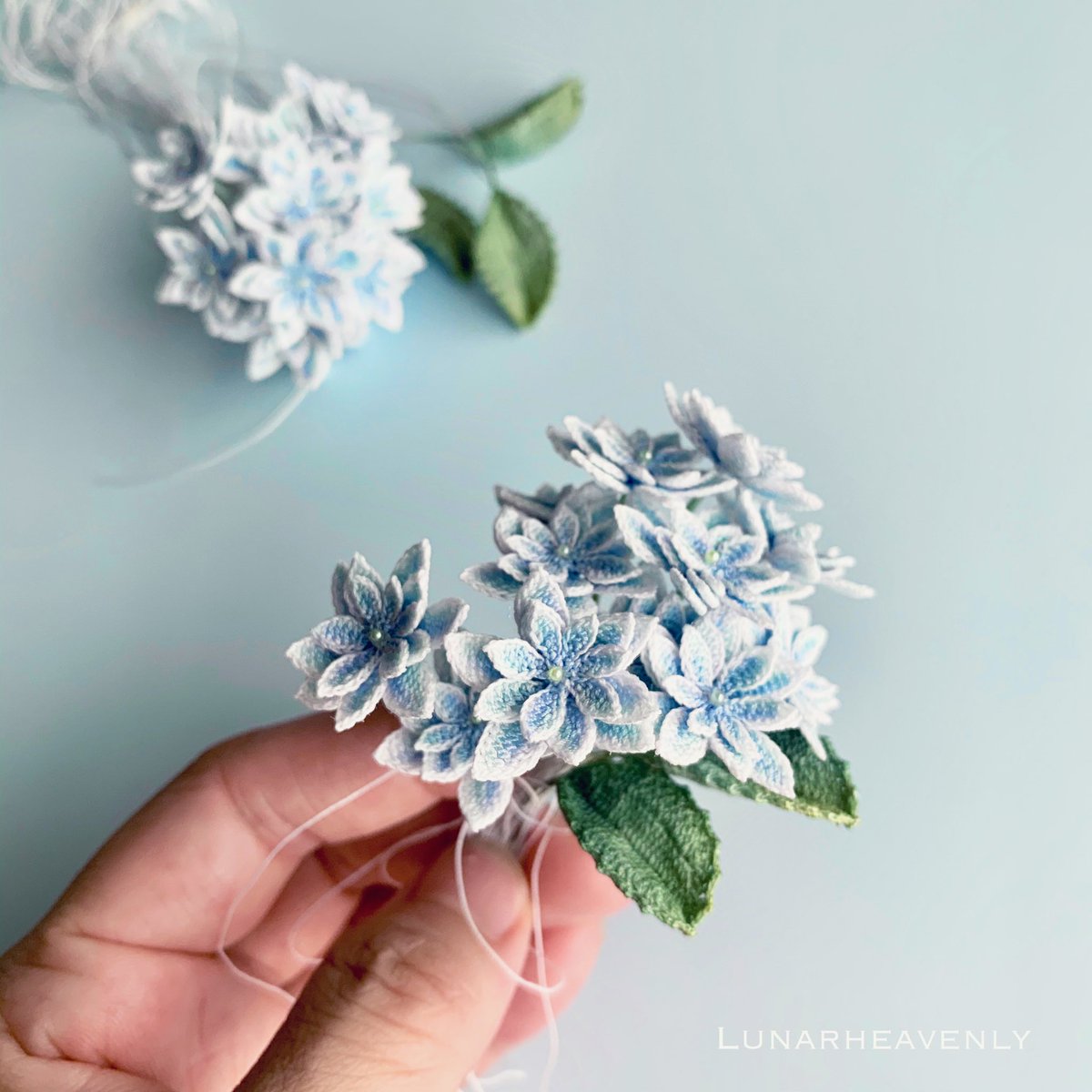 ルナヘヴンリィ レース編み作家 Auf Twitter 紫陽花 万華鏡のブローチを組み立ててます 個展オーダー7月分より レース編み Crochet