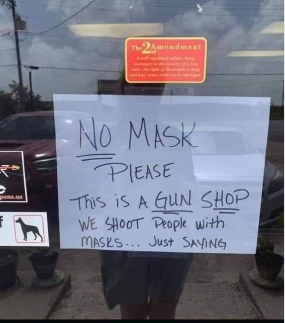 This is called a Swat. People believe that those wearing masks are criminals and are justified in shooting and killing them just because they are wearing protective face covering. 

Laura Ingraham is behind this Swat mechanic after she heralded people who wear masks are Anti-Fa.