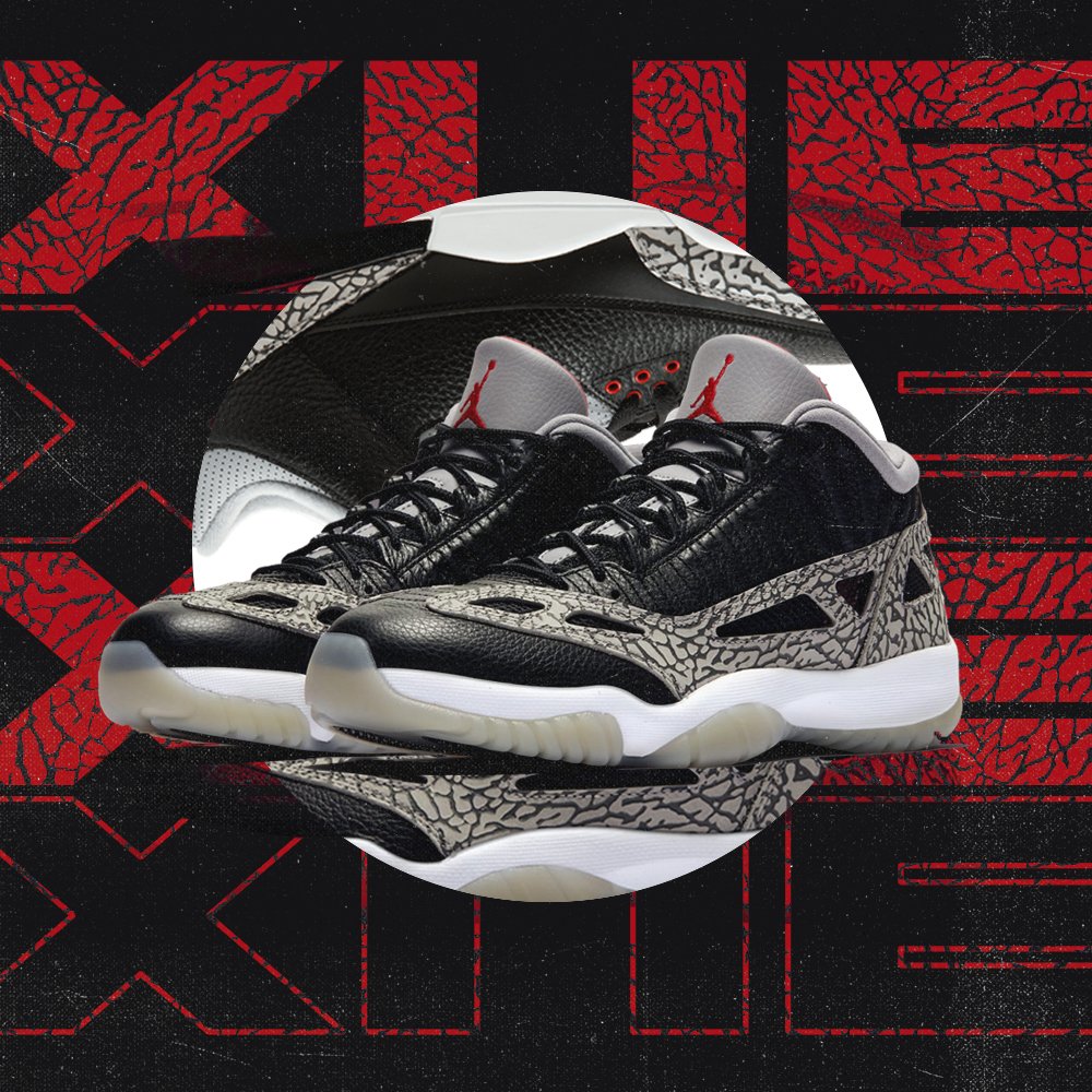 retro 11 low ie black cement