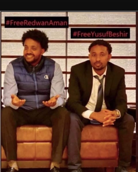iamsoreti's tweet photo. These men, and the thousands of others that have been illegally detained just like them in Ethiopia, have not committed any crime. Our friend Micah is 1 of the most recent arrests, no charges, whereabouts unknown. He did IT for OMN. Went to Ethio to help his ppl. #OromoProtests https://t.co/aNX7pu7o6j