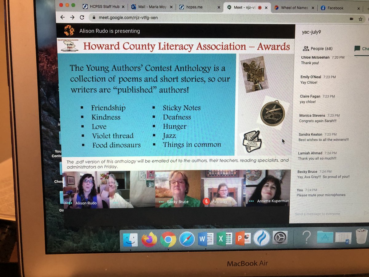 HoCoReads's tweet photo. Outstanding students honored at a VIRTUAL Young Authors’ Contest  Celebration! Guest speaker Kevin O’Malley discussed his craft as he drew characters that the students provided ideas for. Congratulations to all 43 poets and short story writers! @HCPSS  @mjmsuper https://t.co/eKTR2mAK8J