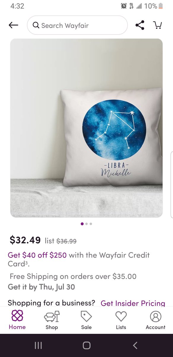 @MemeIntelligen1 They changed the price of the pillows to $32.49 now too