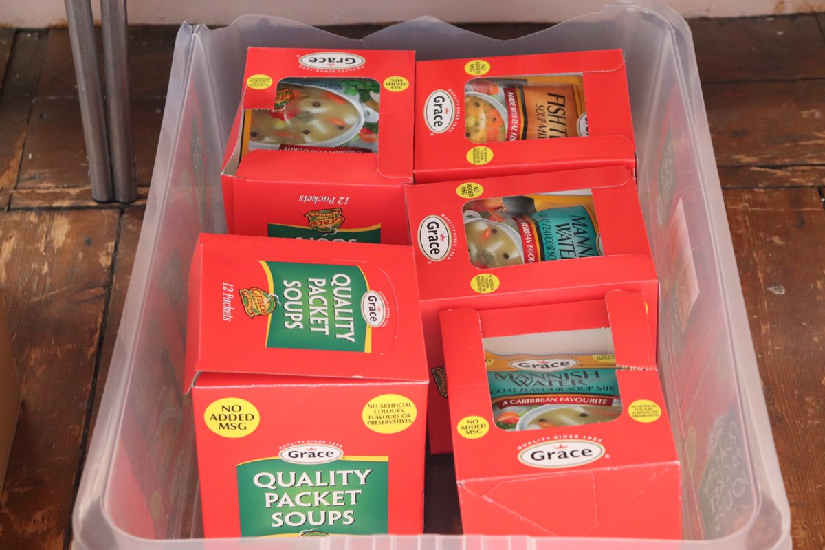 TOCSenfield's tweet photo. This is community👇🏿👇🏿👇🏿. Thank you @GraceFoods_UK. and @uk_Jamin for helping us with food for our elders. https://t.co/x31uHB13kR