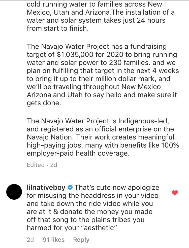 beenawaytoo's tweet photo. @LanaDelRey .@LanaDelRey When do you plan on acknowledging (and publicly apologizing, making real amends) the disrespect and harm you caused to Indigenous/Native communities? #LanaDelRey https://t.co/X29iTFy4pq