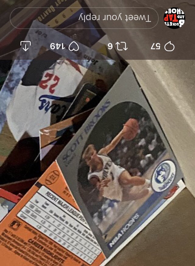 BucketsTapShoes's tweet photo. @garyvee I spy an old Scotty Brooks @Timberwolves card in there!
#Minneapolis
#HaveTapShoesWillTravel https://t.co/mlyUifcMtU