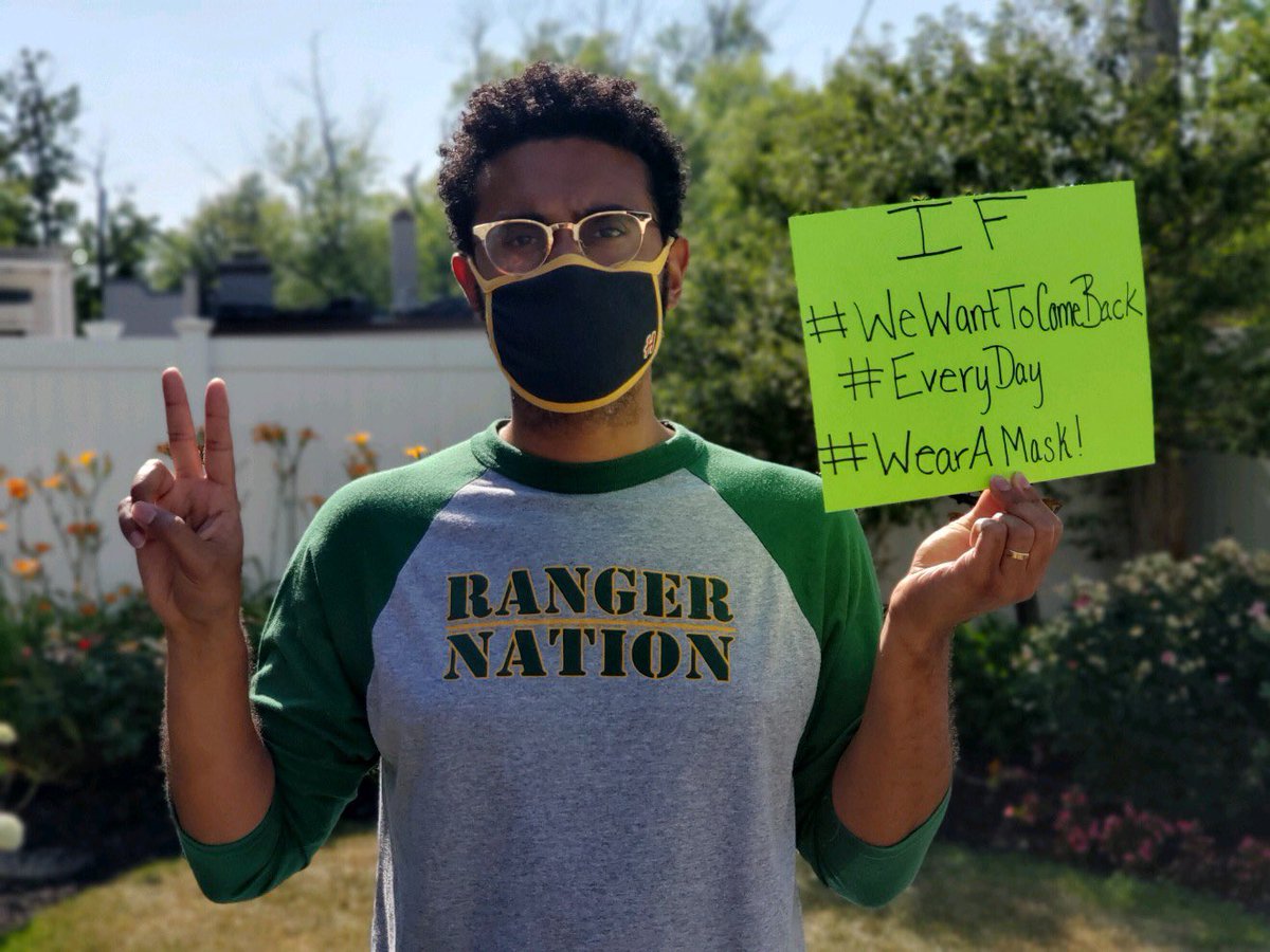 HamiltonLocalSD's tweet photo. Mr. McDuffie is kicking off our campaign to help lower the COVID cases in our county! Ranger Nation always makes a difference in the community. We can have a positive impact if we work together & follow the guidelines. #WeWantToComeBack #EveryDay
@GovMikeDeWine @FC_PublicHealth https://t.co/EvcC8g744n