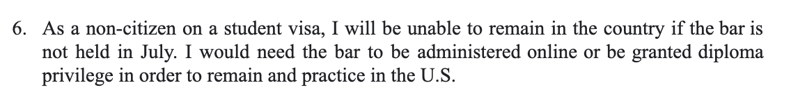 This person's immigration status hangs in the balance.