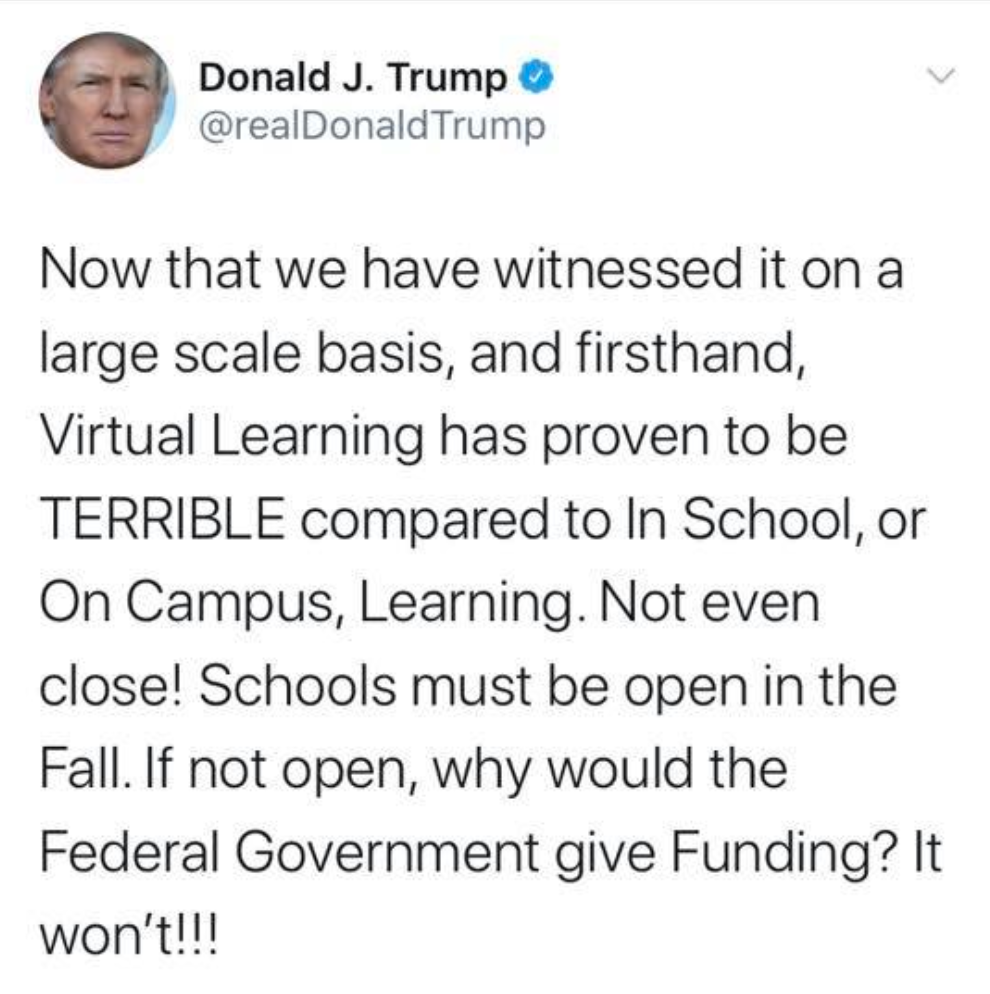 TheMillerMath's tweet image. This very stable genius who suggested injecting disinfectants to cure COVID is telling us it is safe to open up our schools. Further evidence it&apos;s up to us, our unions, our locals, to stick together and save ourselves and our students. No compromising with the virus.
