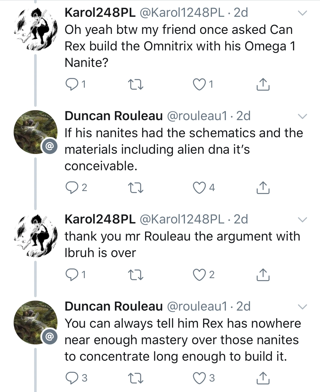 Ben 10 Fun Facts on X: Ben 10/Generator Rex co-creator Duncan Rouleau was  asked about this and he said it is possible but Rex does not currently have  enough mastery of his