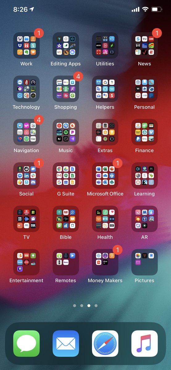 trevorragle's tweet photo. I just downloaded the iOS 14 Beta, but I built my own App Library a few years ago to organize my 454 apps... All that work for nothing 😭 https://t.co/OqlOQH1262