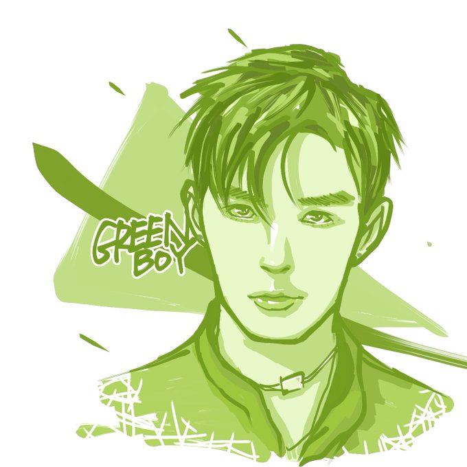 筆ペンでいろいろな色のtwitterイラスト作品