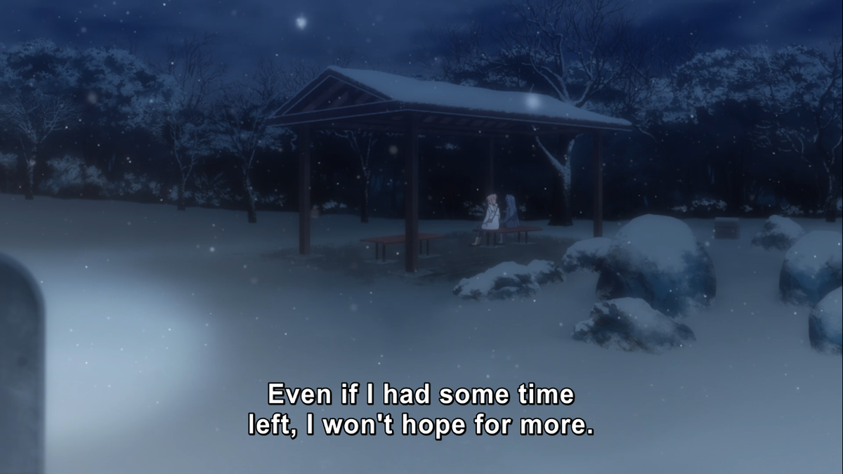 Both subs were wrong here. 8man is speaking theoretically. "Even if we had some more time, that glimmer of hope will never shine brighter" is how I would TL it. He's saying that no amount of time will solve their problem"僅かな時間があったとしても、かすかな希望はふえたりしない"