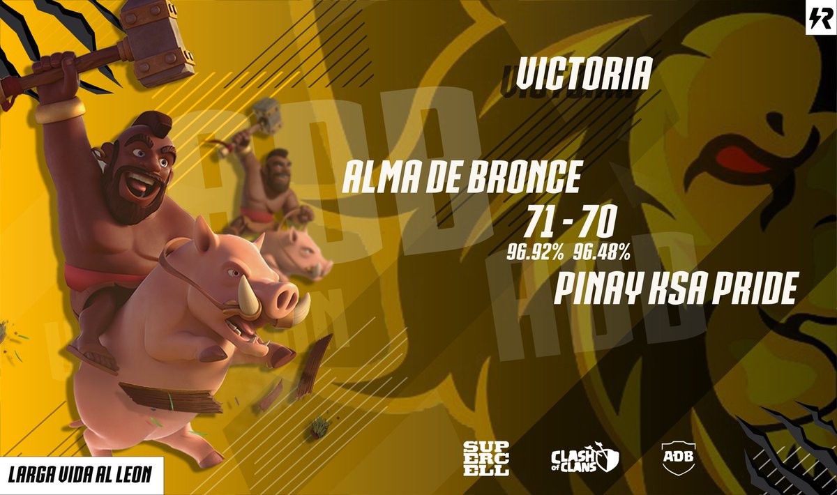 En la tercera jornada de CML luego de una guerra muy reñida en contra de #PKP logramos obtener la victoria. Agradecidos con nuestro oponente por dar lo mejor de si. Que viva el león jodido #GOADB