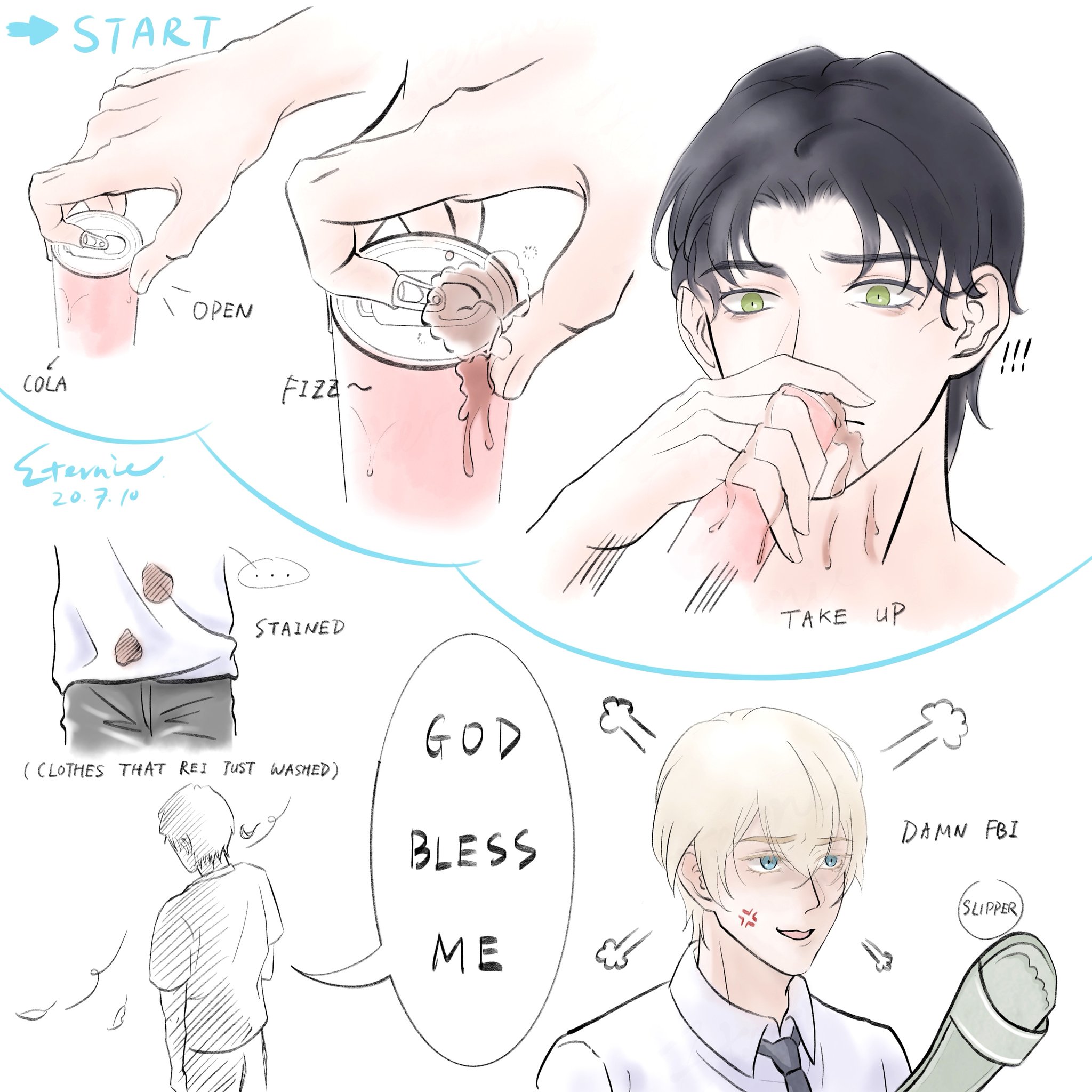 Twitter 上的 Ternie 夏 赤安 Akam 赤井秀一 安室透 降谷零 Rkgk 落書き イラスト Illustration T Co Foz7pfkuxr Twitter