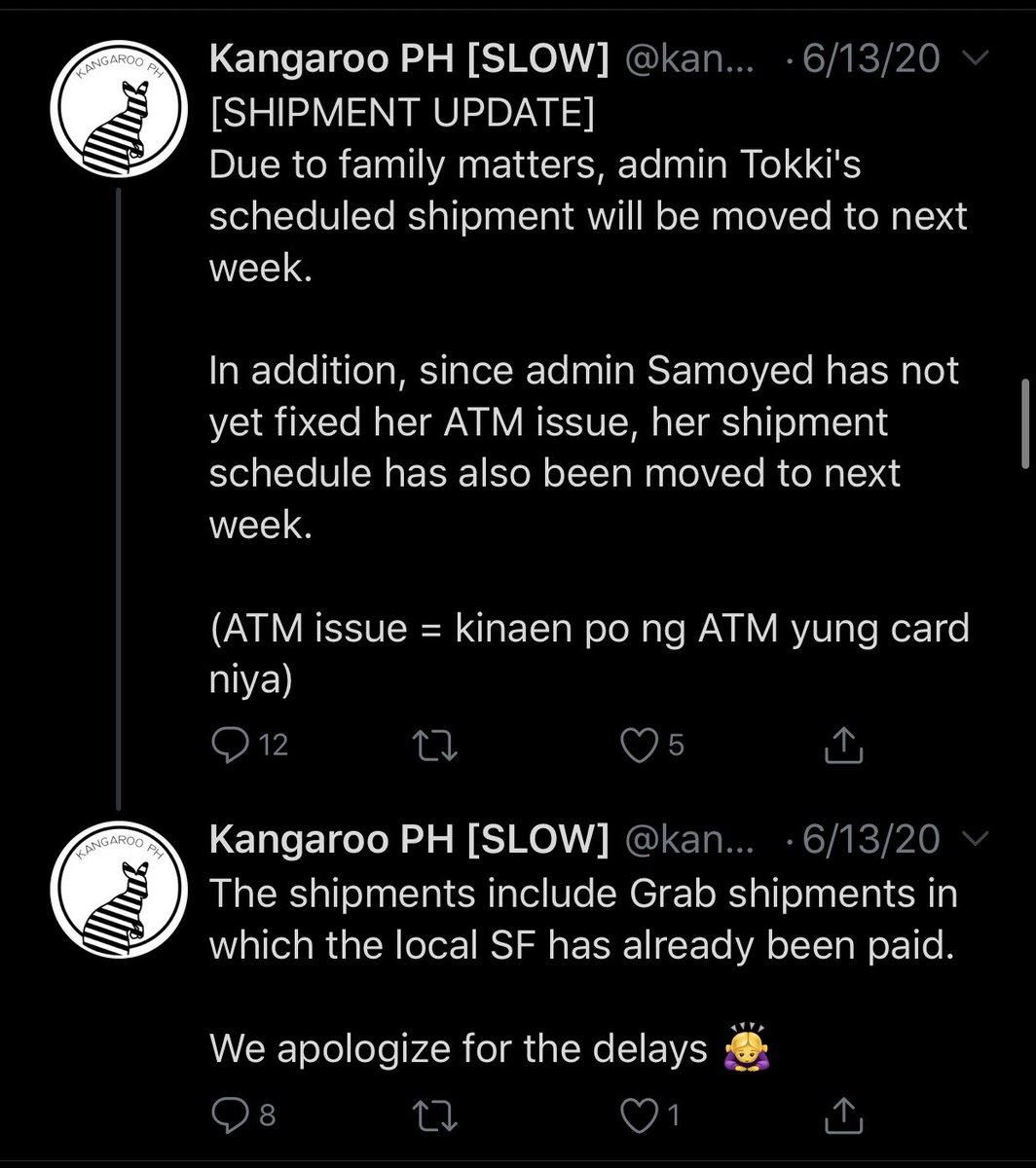 June 13. Biglang nagkaissue sa atm and other matters pa yung ibang admins kaya di nakapagship (shipping to nung mga nilagay nila sa sheet sa previous updates)