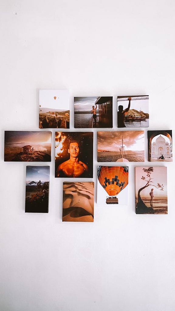 Pajangan ini gue print via instagram nya //travelwallposter// harga beda beda mulai dari 50rban hingga 100rb an satu nya.