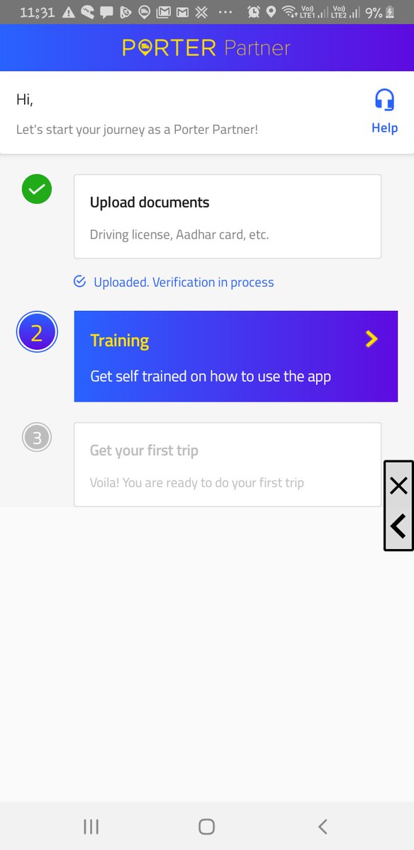 technicalarmanj's tweet photo. One of the worst delivery job provider is #porter #portertruckdelivery. I have uploaded my documents 40 days before. It's still showing uploaded verification in process. Waste delivery app, I will not recommend this to anyone. #porterpartner https://t.co/D8AxeYDRvC