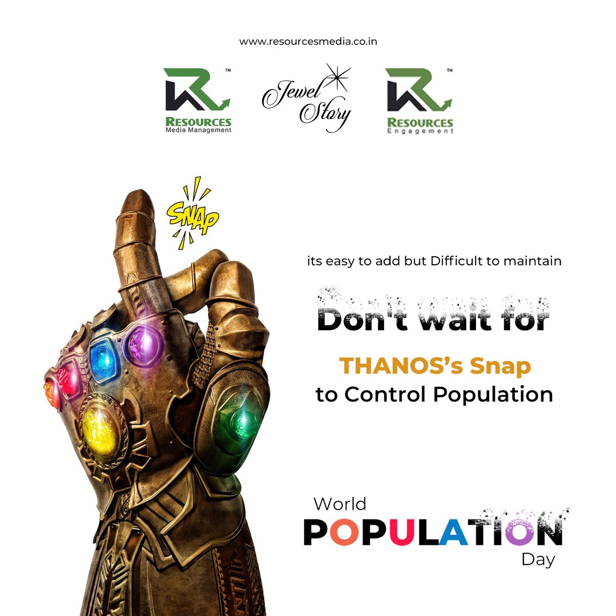 ResourcesMedia's tweet image. Jokes Apart, To accelerate the growth of our species as well as the development of the nation we need to control our population.

#ResourcesMedia #ResourcesEngagement #JewelStory #worldpopulationday #overpopulation #familyplanning #population #populationcontrol #earth #awareness