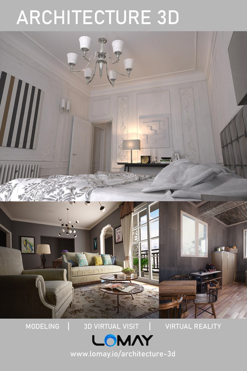 lomaytech's tweet photo. 3D ARCHITECTURE
LOMAY 2020

Lomay opens its services and presents its 3D architecture activity
Modeling, realistic rendering, real time, interactive 3D virtual tour, in VR, AR

Visit our website https://t.co/AnoYk5icQI, download demo applications for free.

#LOMAYArchi3D https://t.co/NsF031XlFU