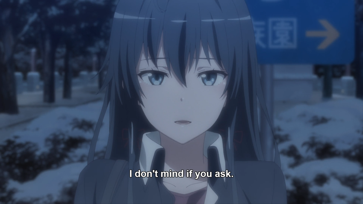 Here's number three. Original line is "聞いてもらっても いいのかしら" In response to "Can you tell us your story" (I forgot the screenshot and now HDIVE won't load). Very literally this means "Is it alright for me to have you listen to it?" A more succinct alternative might be