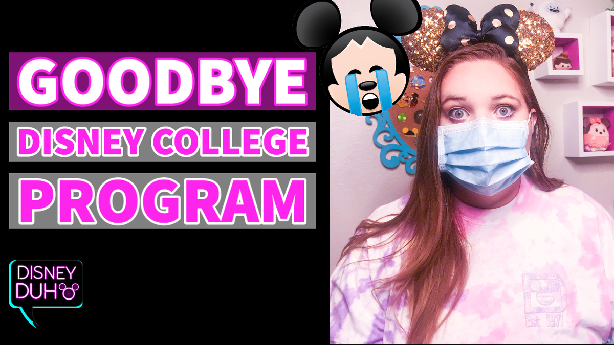 DisneyDUH's tweet photo. Disney recently announced the Disney College Program is suspended until further notice. WATCH NOW to hear about my Spring 2020 DCP being CANCELED and being sent home ✨ https://t.co/PrEGnhAElD #disneyprograms #disneyalumni https://t.co/Ogmef52EyF
