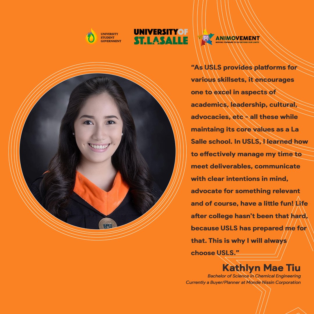 AnimovementU's tweet photo. For this day, we are featuring Lasallian alumni from the College of Engineering and Technology who are now successful in their respective careers.

#ChooseUSLS
#ChooseCollegeOfEngineeringAndTechnology https://t.co/w1rwiQh1Jg