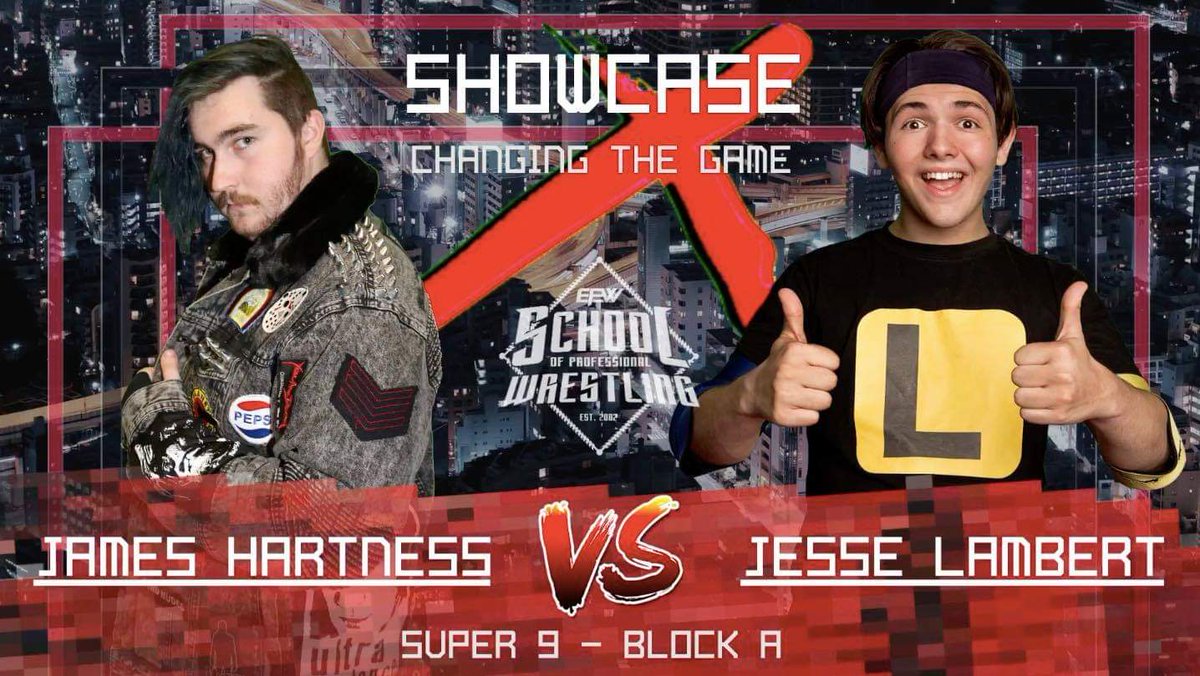 EPWSchool's tweet photo. The first two matches for #ShowcaseX are #Super9 Tournament matches!
BLOCK A: @JamesHartnesspw vs @jesselambert01
BLOCK C: @travisreedepw vs Bruno Nitro
Who will pick up the first points in the tourny??? https://t.co/q1qzAlCkve