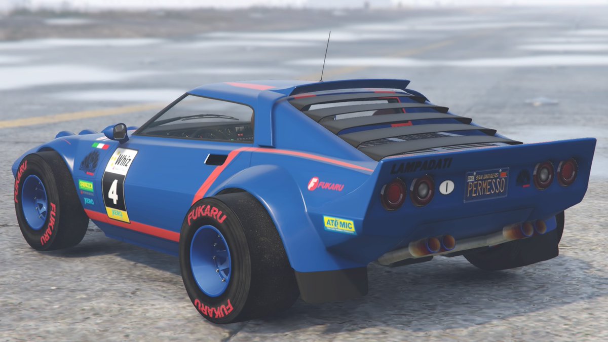 ট ইট র カルン トロポスのエアハーラー青 色調完了 鼻先のロゴが変になるので4連フォグで隠しています タイヤの赤文字欲しかったのですが F1 タイヤは流石にはみ出しすぎですね Gta5 Gtaonline Gtao Gtaオンライン