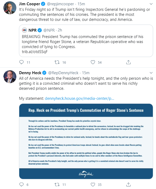 15/  @repjimcooper and  @repdennyheck out here trying to be relevant by spreading lies (to be fair, lying is the foundation of the Democratic Party.)