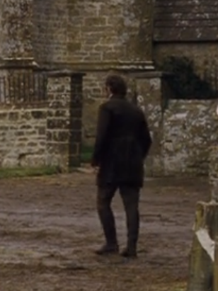 he's walking away so awkwardly what a mood.let him go, farmboy. or speak to him and team up with him to murder soldier man